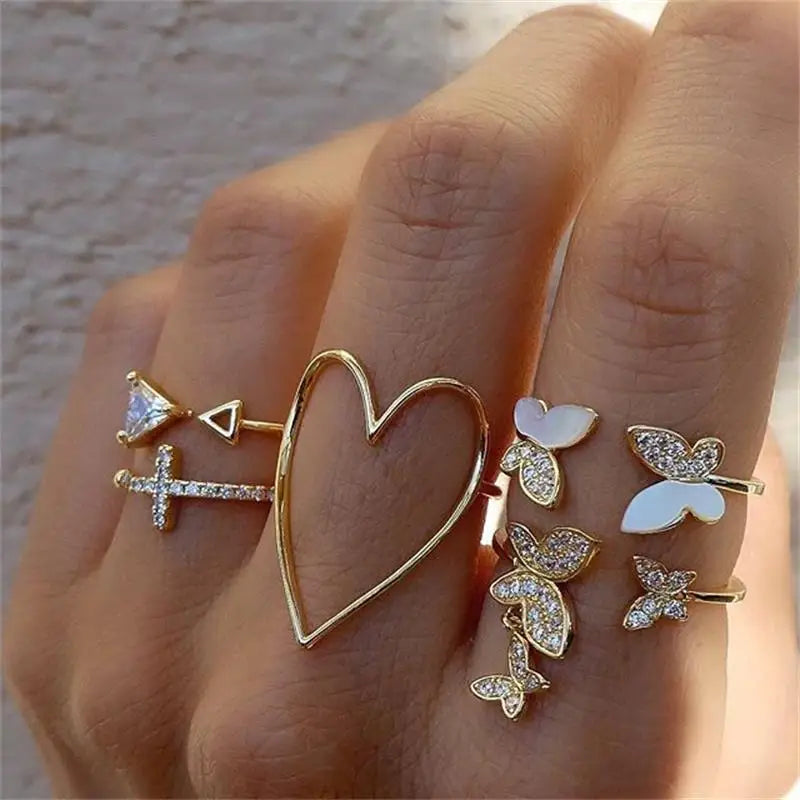 10Pcs Rings Suit