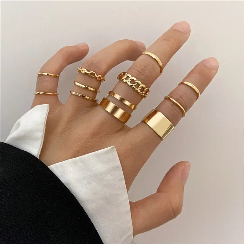 10Pcs Rings Suit