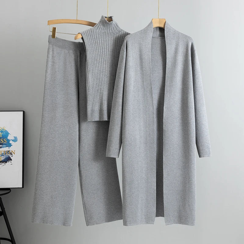 3 Piece Women Cardigan Tracksuits