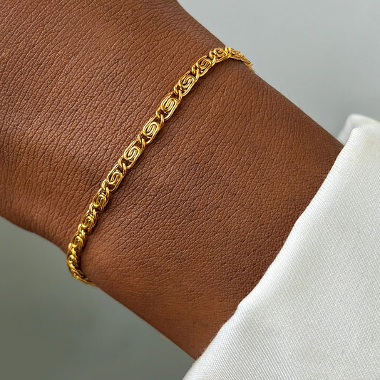 Paper Clip Chain  Luxury Bracelet