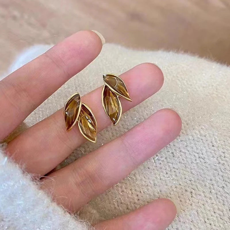 Leaf Stud Earrings