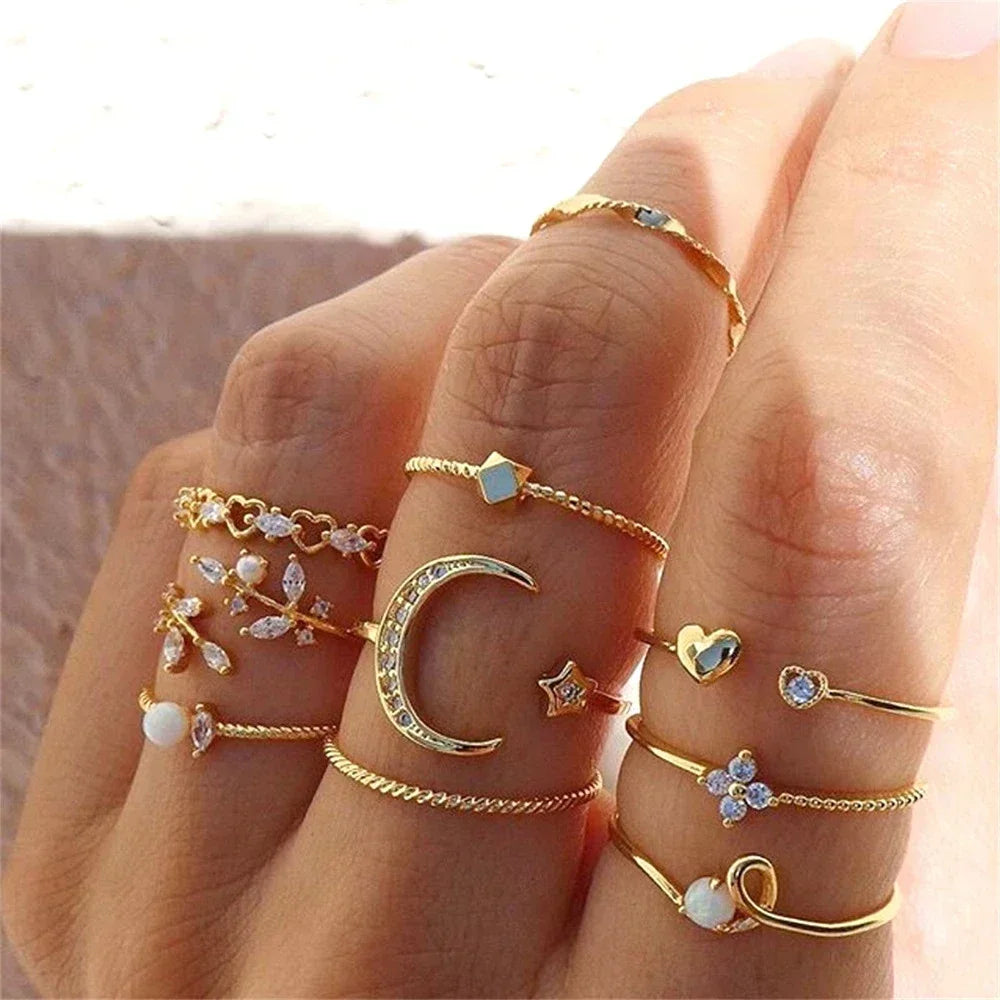 10Pcs Rings Suit