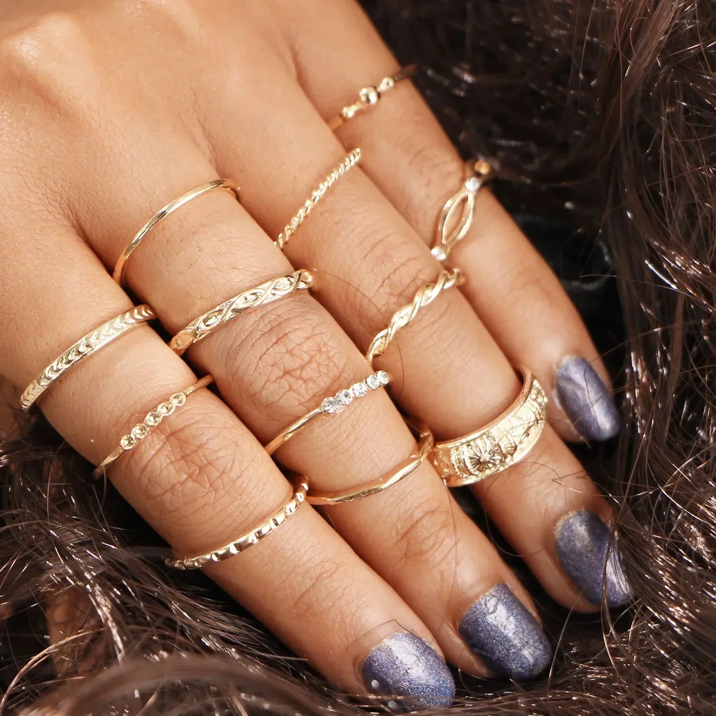 10Pcs Rings Suit