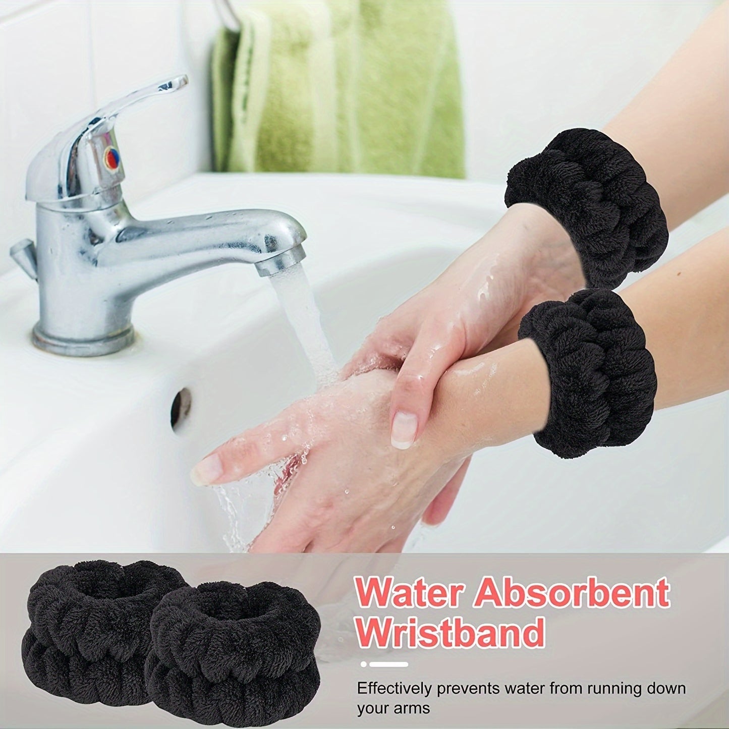 5pcs Spa Headband & Wristband Set